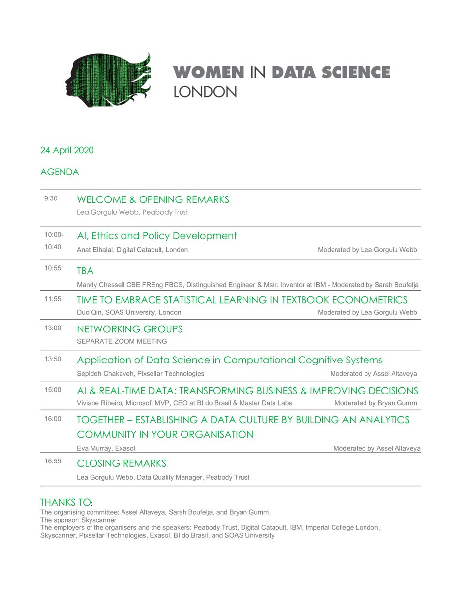 BIdoBrasil's tweet photo. Amanhã é dia de #WiDS London (Online)!
Acompanhe a agenda do evento!Os evento é realizado em várias regiões, fique atento ao mais próximo de você, mais informações nos links.

#WomeninTech #DataScience #AI #Stanford

MeetUp: https://t.co/d2FnMem1ys
WiDS: https://t.co/CTBovt8vic https://t.co/sgC1scnUtp