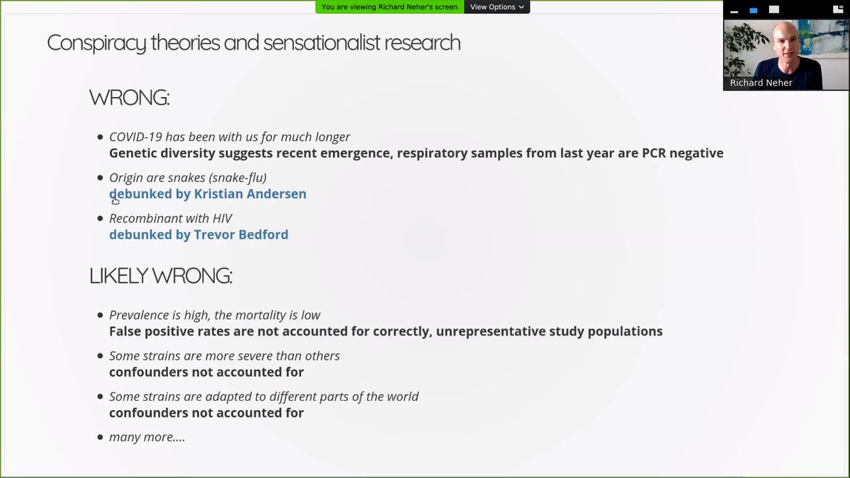 cavalcanterld's tweet photo. Day 2 #TAGC20 and an important slide about Covid19 sensationalist claims https://t.co/pCWE6lggkX
