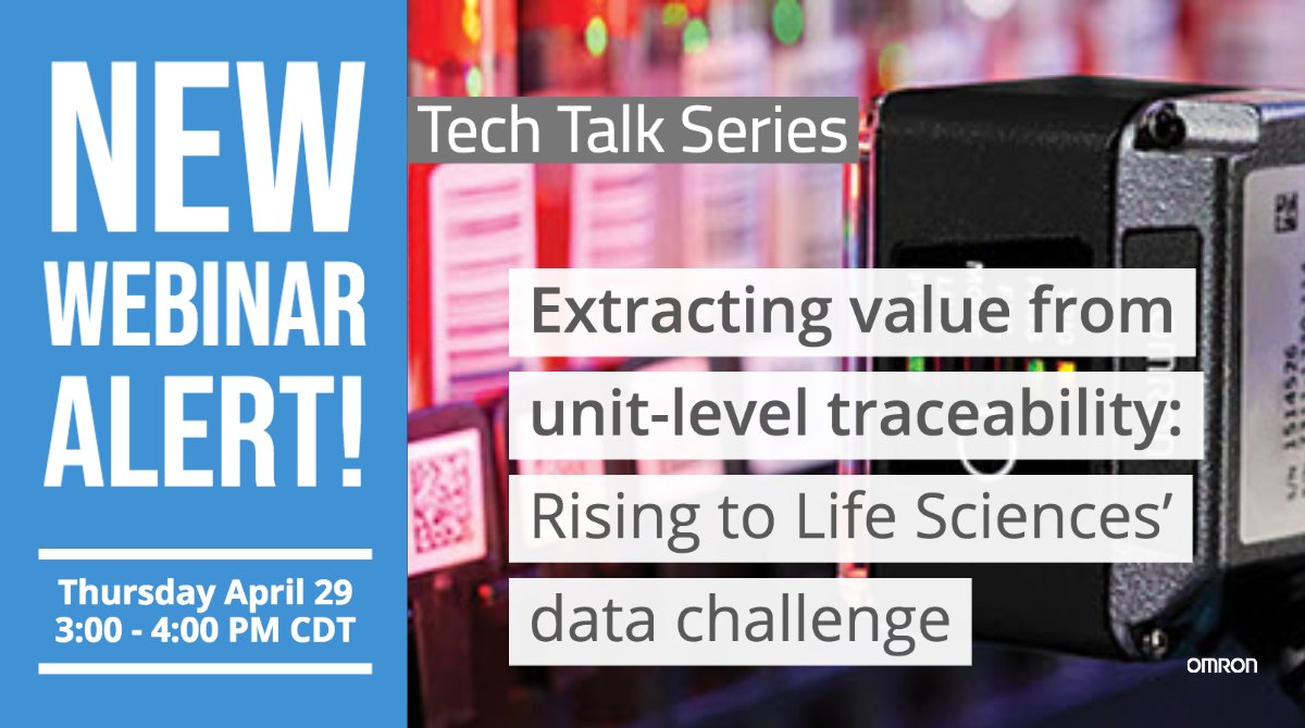 OmronAutomation's tweet photo. Are you in the Life Sciences industry? REGISTER TODAY and learn what you need to know to rise to the data challenges in your industry!
👉 Register https://t.co/kfDtS9xI5L
#Treaceability #lifesciences #clinicalengineering #laboratoryequipment #pharmaceuticalmanufacturing https://t.co/kehW4mygO1