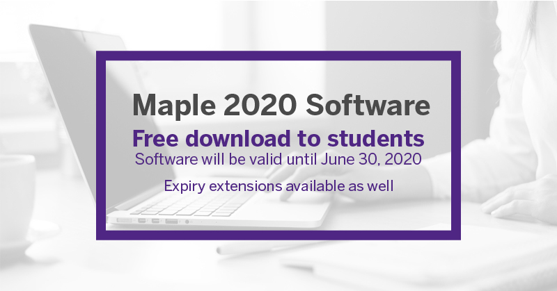 westernuTechSvs's tweet photo. If your studies at @WesternU require #MapleSoft, the 2020 Student Edition is available to download for free.
Software will be valid until June 30, 2020
Find out how at: https://t.co/5QSJ0plvDy https://t.co/lB0RYz70vY