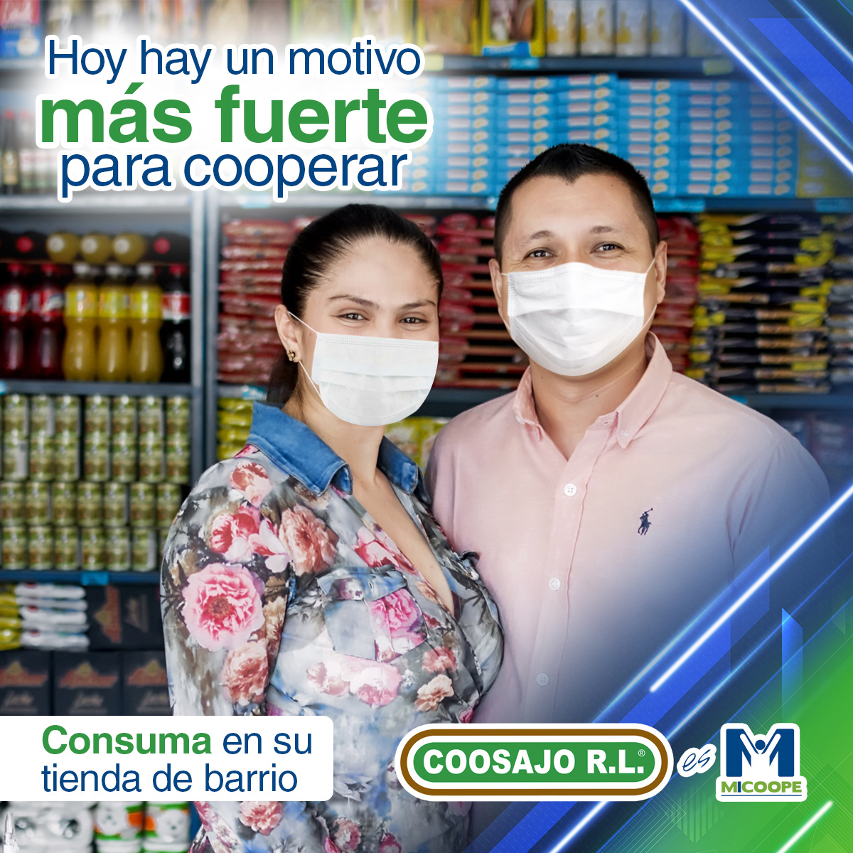 Consume en tu tienda de barrio y cooperemos juntos.
Recuerda siempre utilizar tu mascarilla y lavarte muy bien las manos. 

#JuntosSaldremosAdelante #UnidosContraElCoronavirus