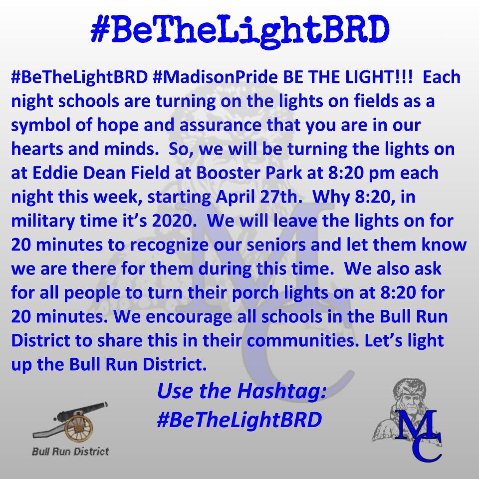 MCHS CLASS OF 2020. Next week we will be honoring you. Lets get the whole community involved!