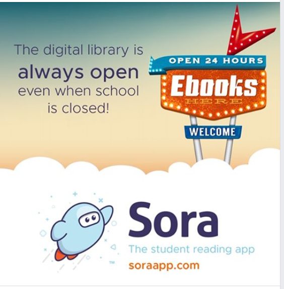 HMS_LMC's tweet photo. Sora is an app on myHumble and it is a great collaboration with HCPL! Free online books for students! And better yet, no holds all books available until July 31! #HMSFamily #thehumblelibrarian https://t.co/dbIvRnHElH