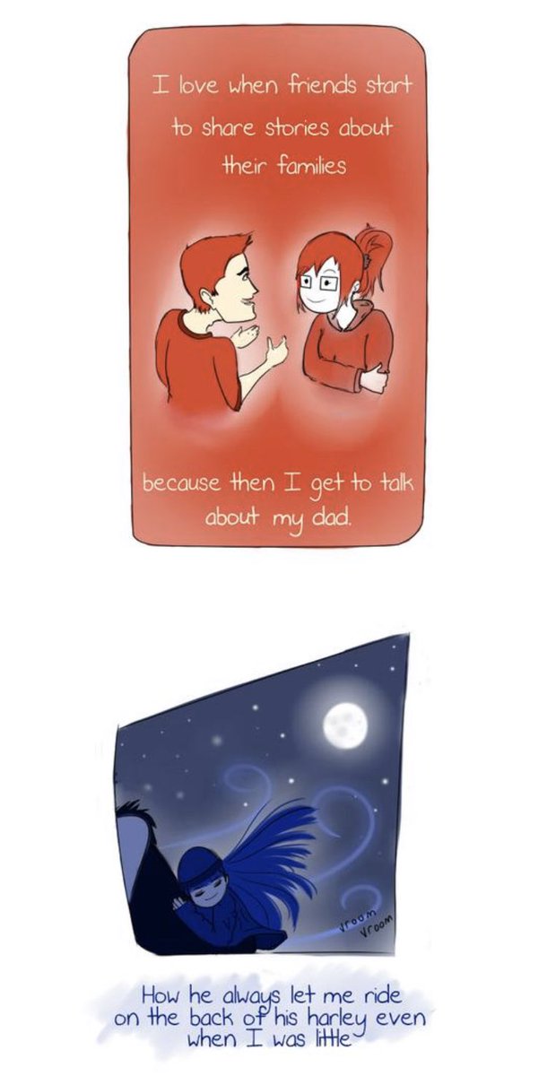 It’s been one year since I lost my dad. The last thing he ever asked of me was not to cry over him. So instead I’m gonna both embarrass myself by posting a comic I made like 10 years ago and celebrate some of the reasons i was so lucky he was my dad cause that’s what it’s about.