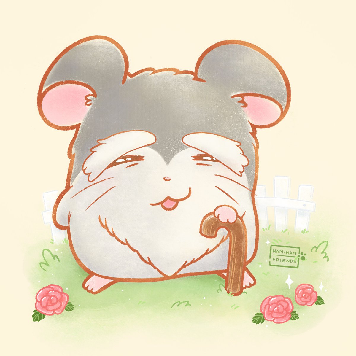 friends_ham's tweet photo. Elder Ham 🤍✨🌸
#hamtaro #elderham #chōrōhamu #cuteart https://t.co/gAdnaAoiT2
