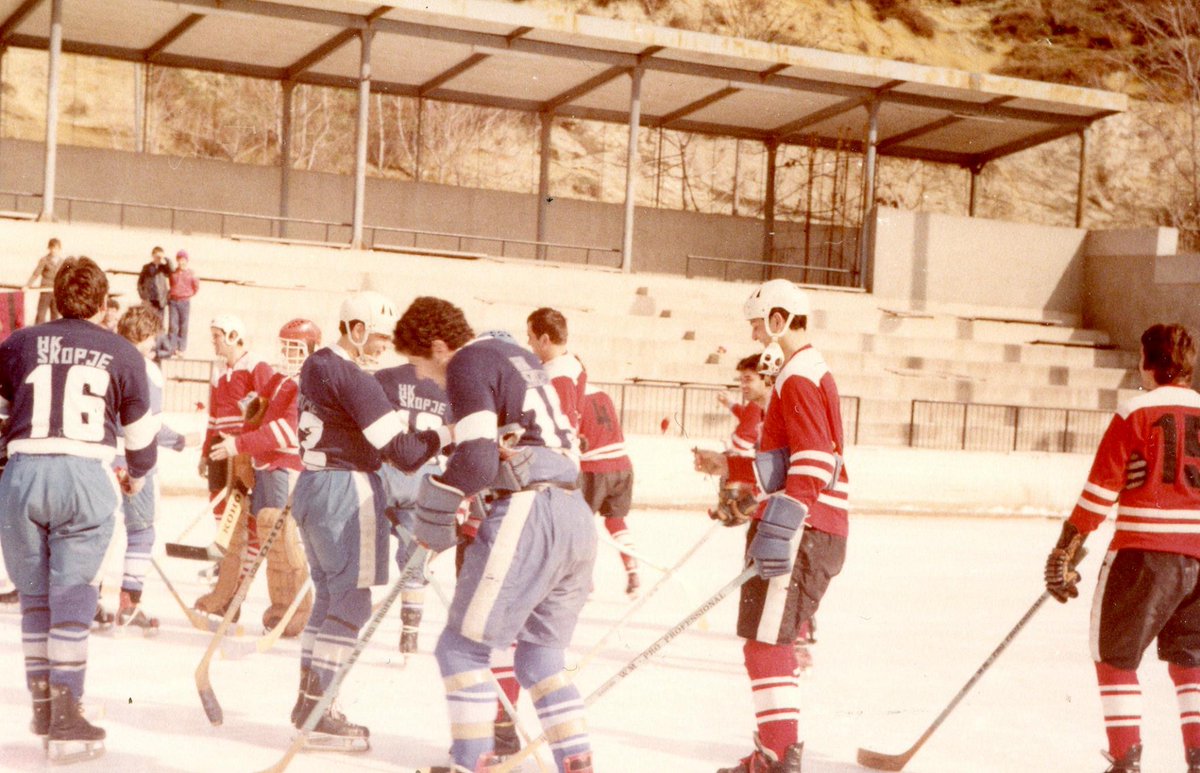 Flashback thursday HK Skopje vs HK Vardar Skopje, somewhere end of seventies, at Kale Ice rink at #Skopje #Macedonia
