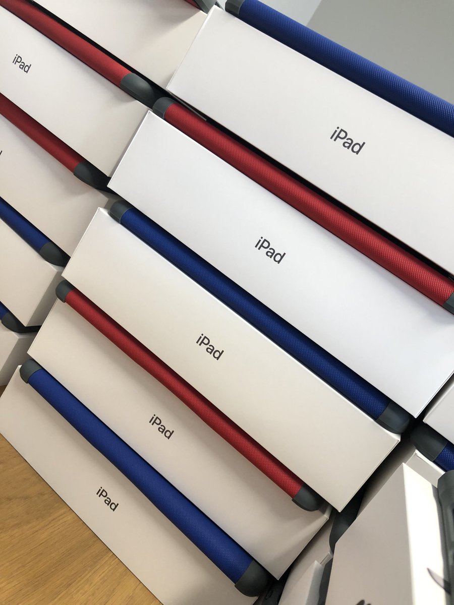 It was like Christmas <a href="/simonsideschool/">Simonside Primary</a> this morning when the iPads for our 1:1 Learning Programme were waiting for the technical fairies to whisk them away &amp; work their magic! Not too long until they’ll be back with us &amp; ready for children to use! 📱😃 @DanAtJigsaw <a href="/ICTinSchools/">ICT in Schools</a>