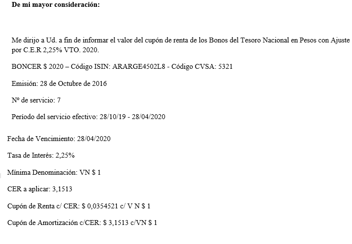 lf_capital's tweet photo. AVISO DE PAGO #TC20

EXELENTE NOTICIA PARA LOS BONOS EN PESOS!!! https://t.co/MzOat4uo5x