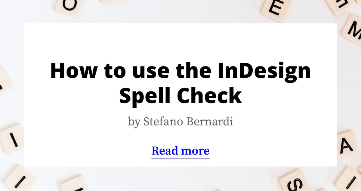 spell check in indesign