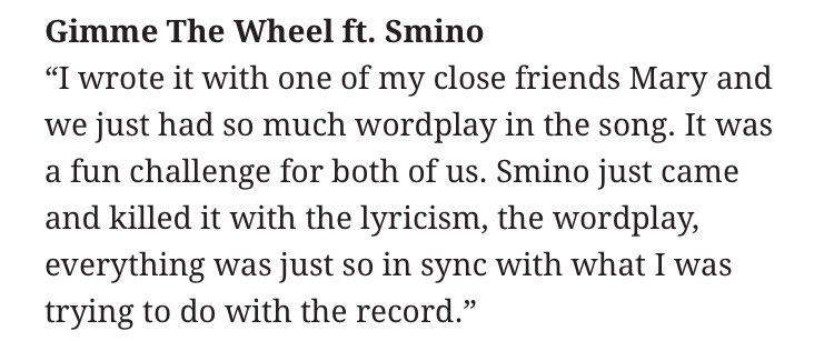 Gimme The Wheel ft. Smino