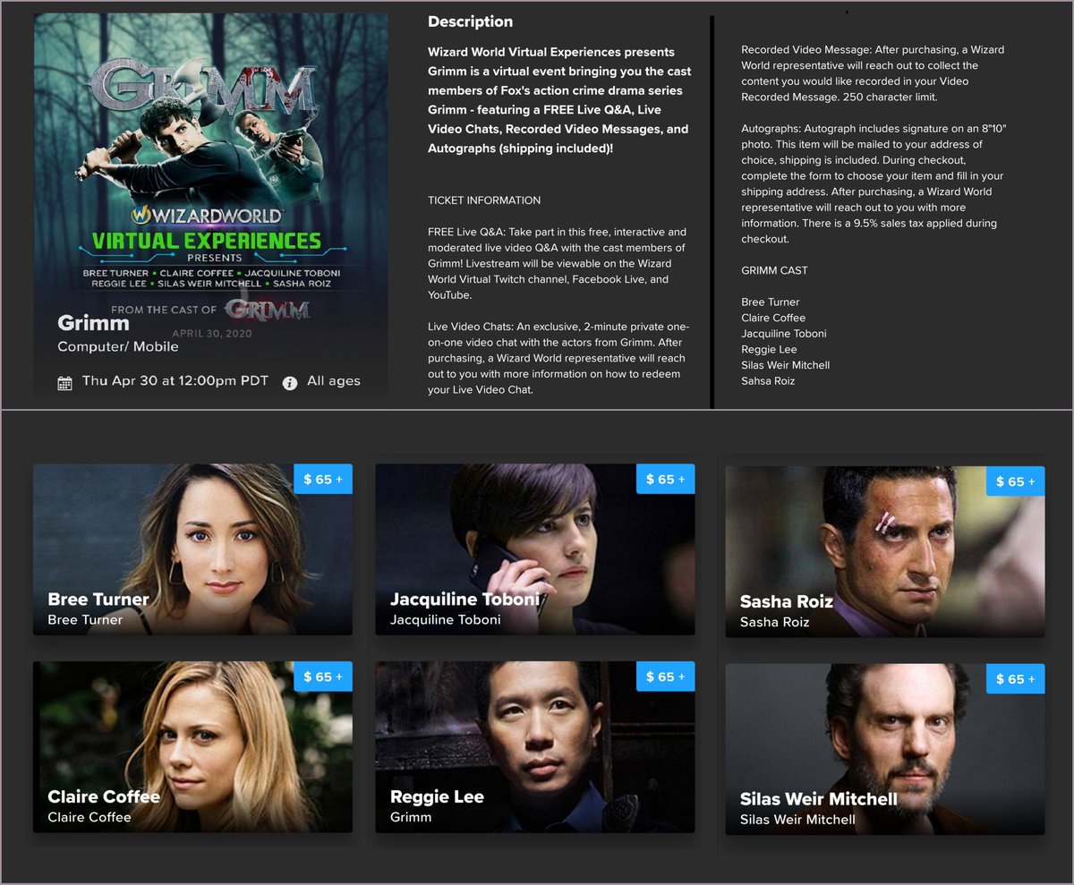 GrimmReturn's tweet photo. 𝐆𝐑𝐈𝐌𝐌📖✍
Wizard World Virtual Experiences is bringing Grimm to the virtual screen on Thursday, April 30!
https://t.co/hSGJkkc8Jk
@grimmswan @Grimmsters_NBC @grimmnadalind5
@BeebooGigi @sable677
 
#Grimm🏹#CastGrimm #GrimmFamily #GrimmReturn #GrimmSpinoff #Grimmlives✨ https://t.co/v5TBE8jyz5