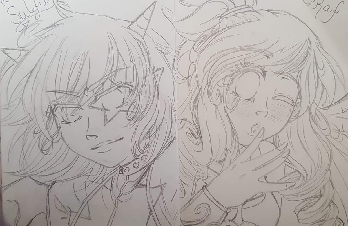 JiinxNyan's tweet photo. Anyone remember that silly cartoon Angel's Friends?
Ye I did a thing...
#angelsfriends #sulphus #raf #fanart #sketch https://t.co/lB2ijQei6J