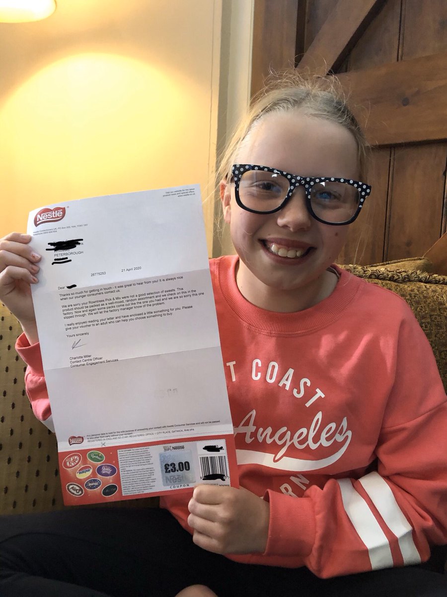 Thank you <a href="/NestleUKI/">Nestlé UK & Ireland</a> for compensating me for the lack of fruit gums in my #Rowntree Pick &amp; Mix.

A very kind gesture.

Stay safe 😃