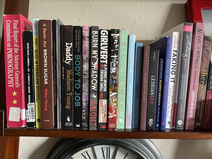 It&rsquo;s #WorldBookDay📚! Here are some books I have on the topics of porn, sexuality, and sex work. #SexWorkersWrite<a href="/tag/worldbookday"class="tags">#WorldBookDay</a><a href="/tag/sexworkerswrite"class="tags"><span>#sexworkerswrite</span></a>