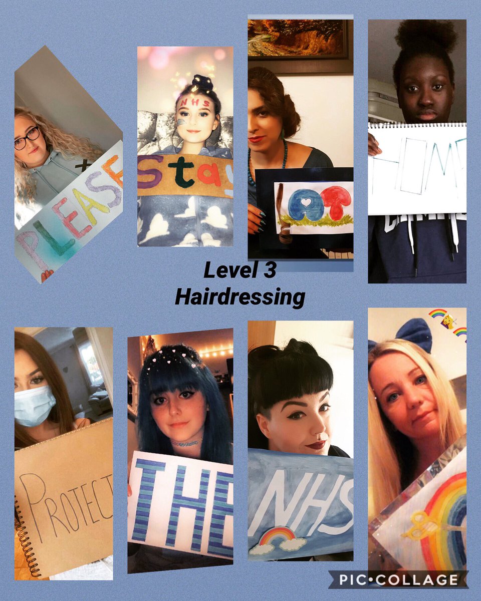 Our level 3 Hairdressing students will@be clapping for the NHS tonight <a href="/RotherhamColl/">Rotherham College</a> #rothcoll #SupportTheNHS