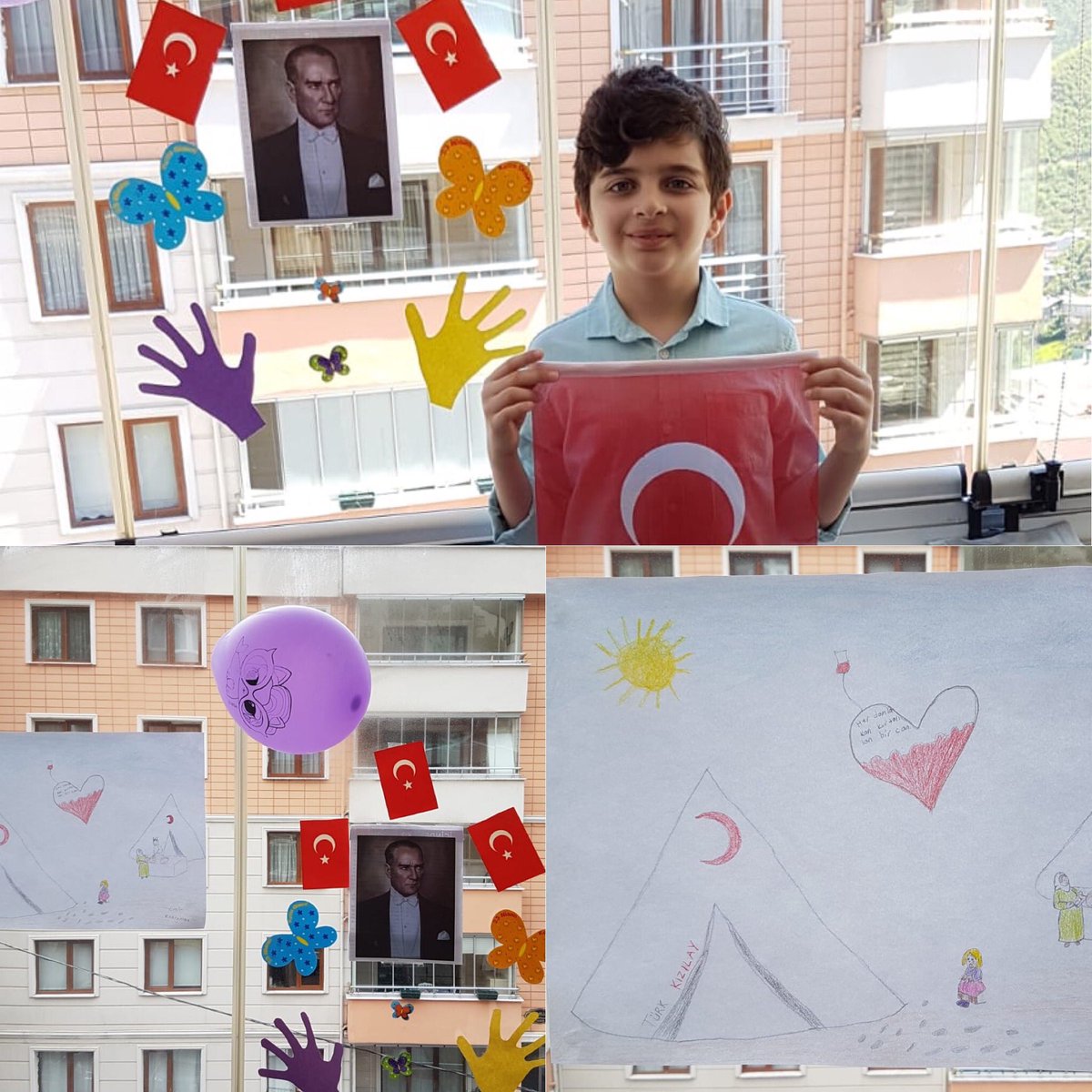 Belki bu yıl evlerdeyiz ama asla coşkumuz azalmıyor ve sevincimizi sizlerlede paylaşmak istiyoruz TÜRK KIZILAY dedi Emir 😊
Bizlerde Emir’in 23 Nisan Ulusal Egemenlik ve Çocuk Bayramını kutluyoruz. 
#sensizolmaz 
<a href="/Kizilay/">Türk Kızılay</a> <a href="/drkerem/">Kerem Kınık</a> <a href="/dr_ialtan/">Dr. İbrahim ALTAN</a>