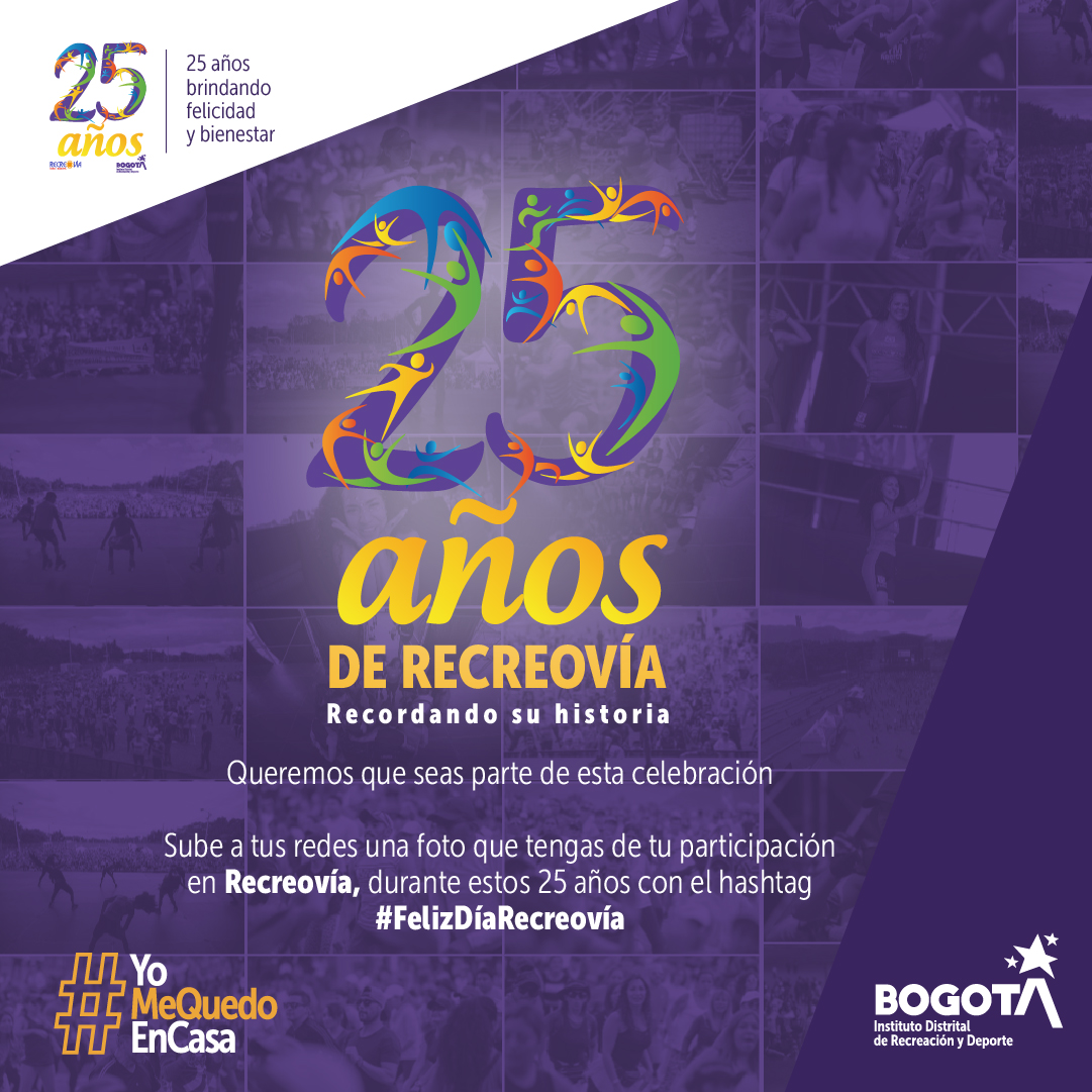 BogotaInter_nal's tweet photo. La Recreovía cumple 25 años y tú eres el invitado de honor 🤩 💪🤸‍♀️Celebra este domingo 26 de abril desde tu casa con dos super clases a las 9 y 10 de la mañana y sube tu foto participando 🎶💃🕺  #FelizDíaRecreovía https://t.co/qqbZb5rwEc