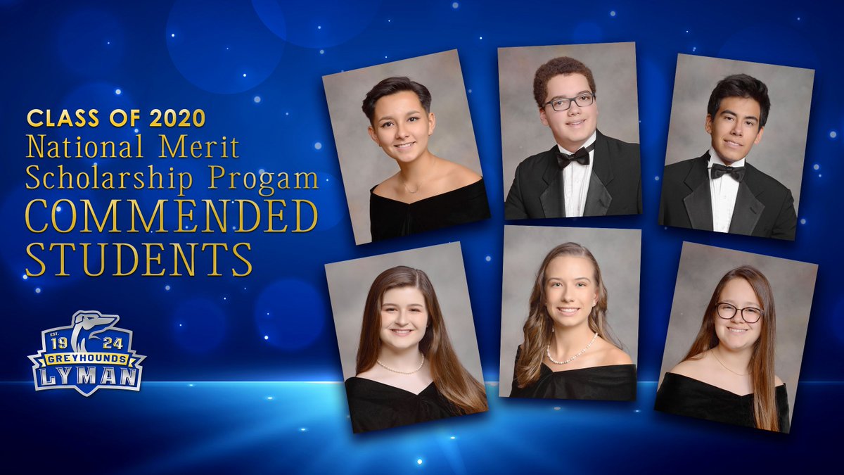 #WeAreProudOfYou Let’s congratulate the following students for being National Merit Scholarship Program Commended Students for the Class of 2020! Alexandra Esteban, David Policard, Alejandro Puerta-Alvarado, Skylar Rearick, Megan Rhodes, Juliet St. Clair #ClassOf2020 #WeAreLyman