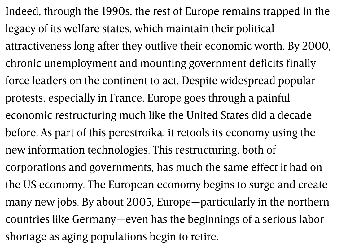 Ah yes, the genius of neoliberalism which propelled Europe toward its inexorable destiny (from "The Long Boom: A History of the Future, 1980–2020" in  @wired)