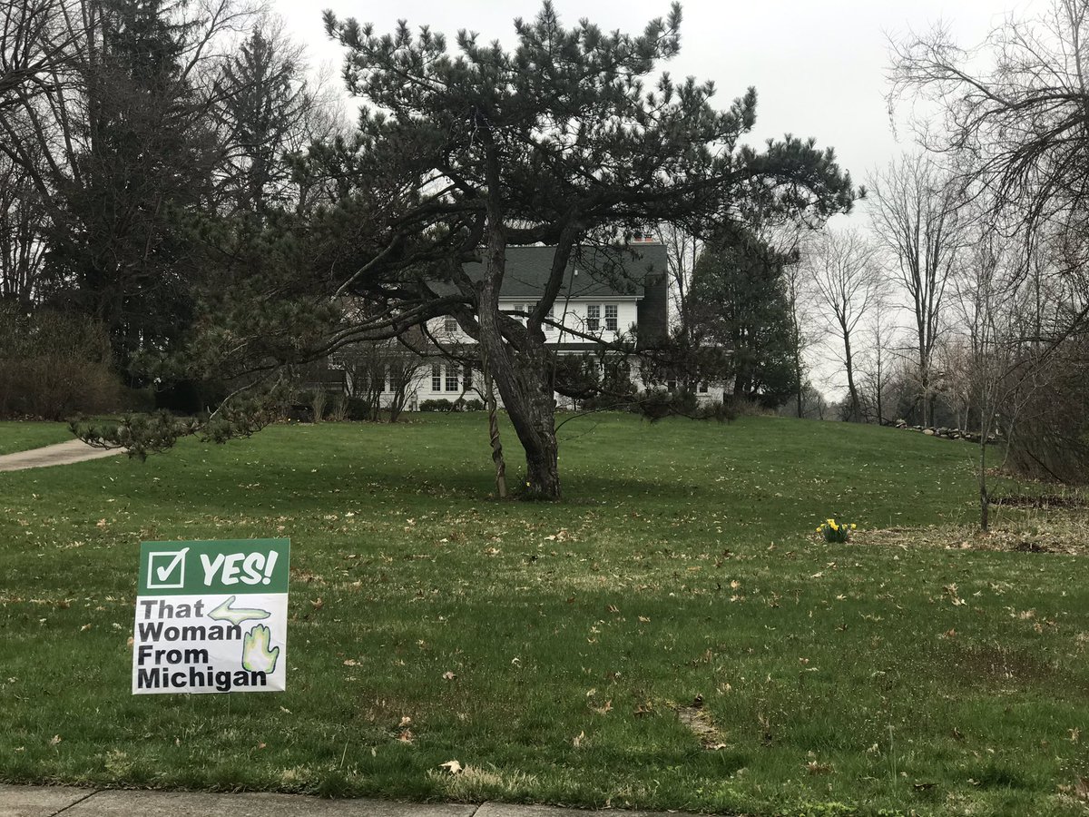 Some images of homes in the governor’s neighborhood showing their support for her.