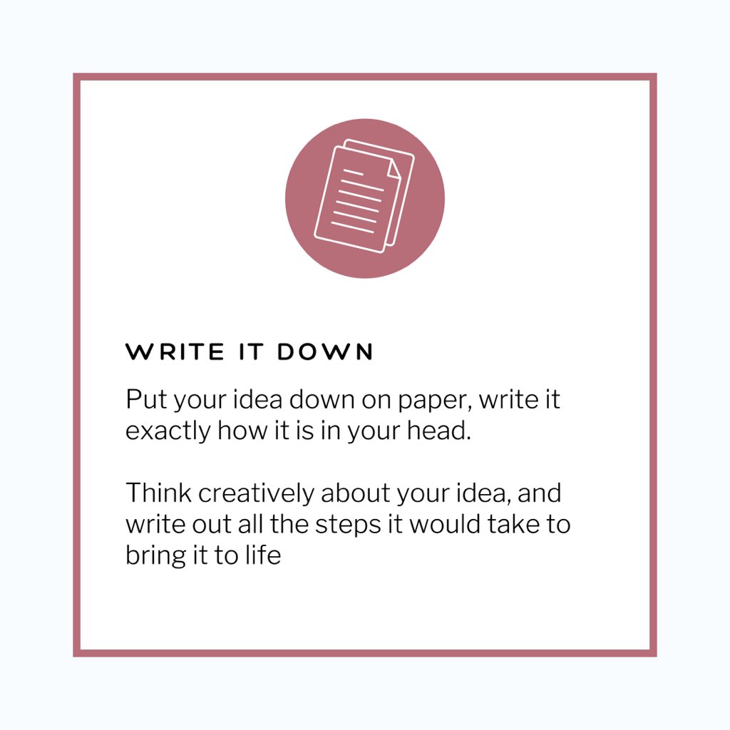 This will help you achieve some clarity, on what you intend to do, how to go about it and the resources you need to bring it to reality.