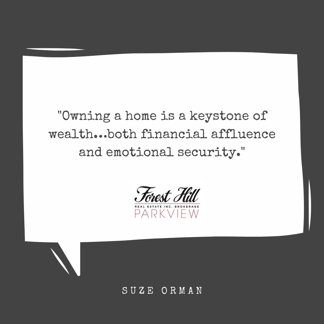 FHParkview's tweet photo. “Owning a home is a keystone of wealth…both financial affluence and emotional security.”  Suze Orman 

#qotd #qotdoftheday https://t.co/LONk1TfUgs