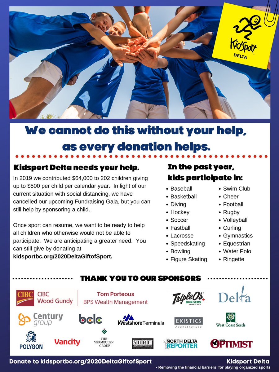 KidSport Delta (@kidsportdelta) on Twitter photo 