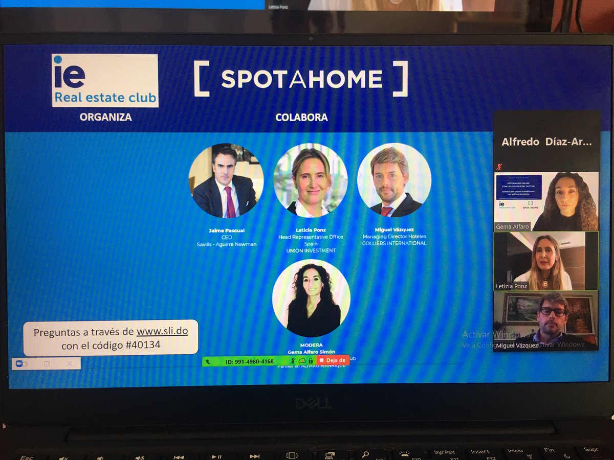 Estamos en nuestro afterwork online hablando de activos terciarios con <a href="/colliers_spain/">Colliers Spain</a> @Savills_AN y <a href="/unioninvestment/">Union Investment</a>