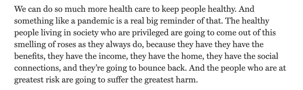 Kehyslop's tweet photo. Yes yes yes #socialdeterminantsofhealth #cdnhealth #cdnpoverty #inequality #COVID19 https://t.co/2USKqgSUUJ