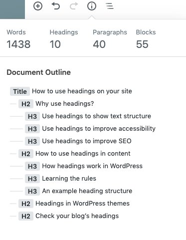 H2, H3, H4, H5, H6You need to add several subheadings on your page so that it looks better for reading and not like your regular college textbook.Ex. <h2> How to increase twitter following </h2><h3> Tip 1 </h3><h4> XYZ </h4><h2>...</h2><h2>...</h2>