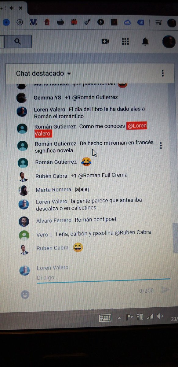 lorenvalero's tweet photo. El chat del #IRWorkshops está que arde... 🤣🤣 https://t.co/LUDNJDFjcW