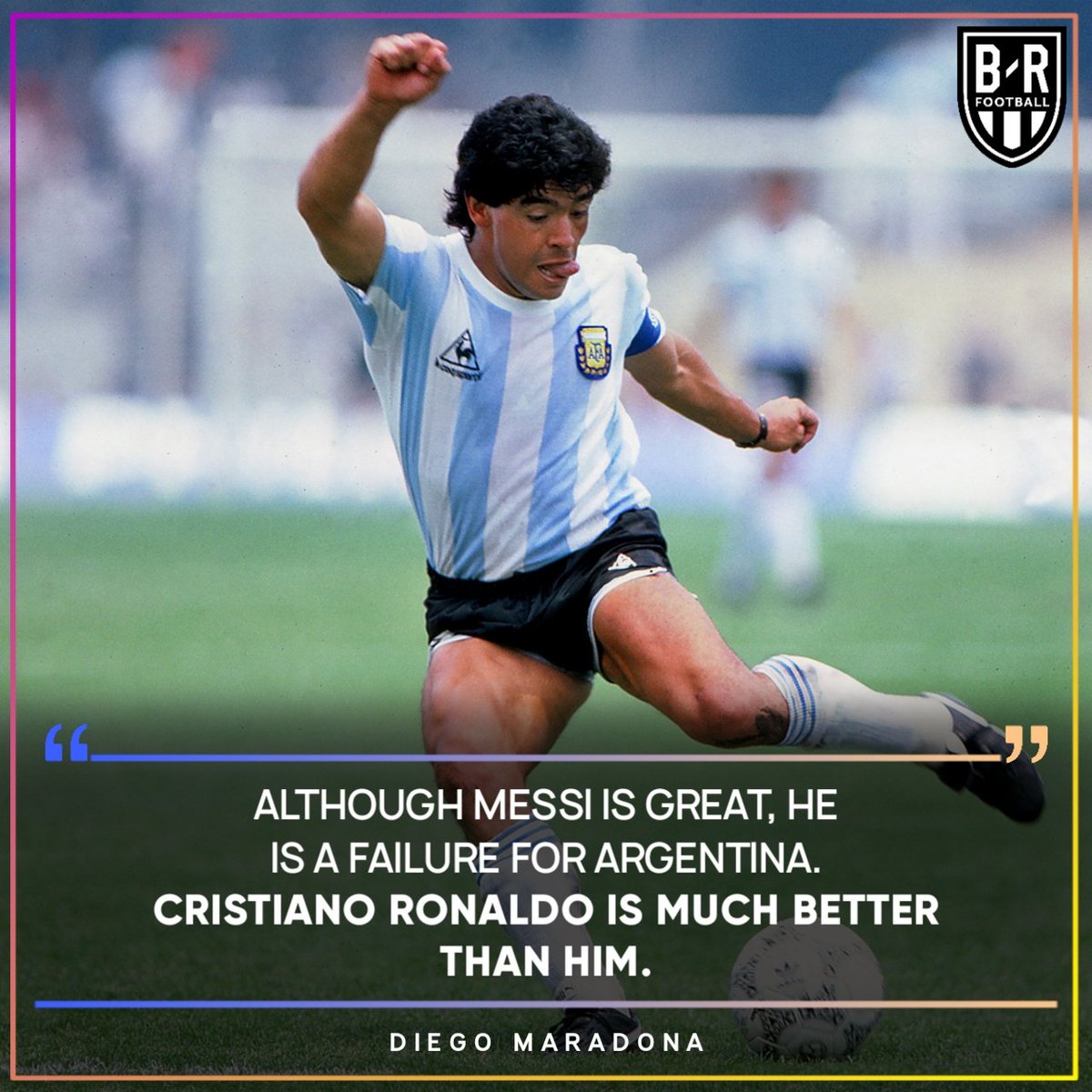 P R Football On Twitter Diego Maradona Cristiano Ronaldo Is Better Than Messi