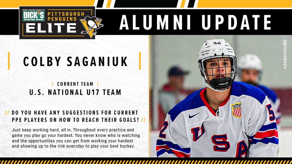 DICK'S Sporting Goods Pittsburgh Penguins Elite Alumni Update - Colby Saganiuk

Q&amp;A: bit.ly/2Y0nlao

#PensElite