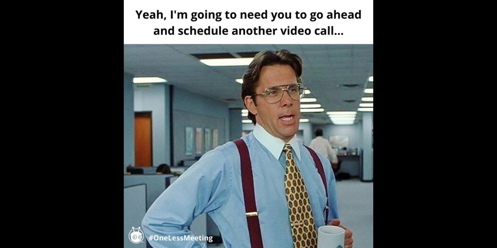 tylerlessard's tweet photo. Video calls are super helpful in this remote work world but how many could be replaced or shortened with a video message or screen share?
Express your thoughts in a timely, clear, and efficient manner without yet another video call... #OneLessMeeting https://t.co/xq7UBnBRDM https://t.co/m0UtRDb8v3