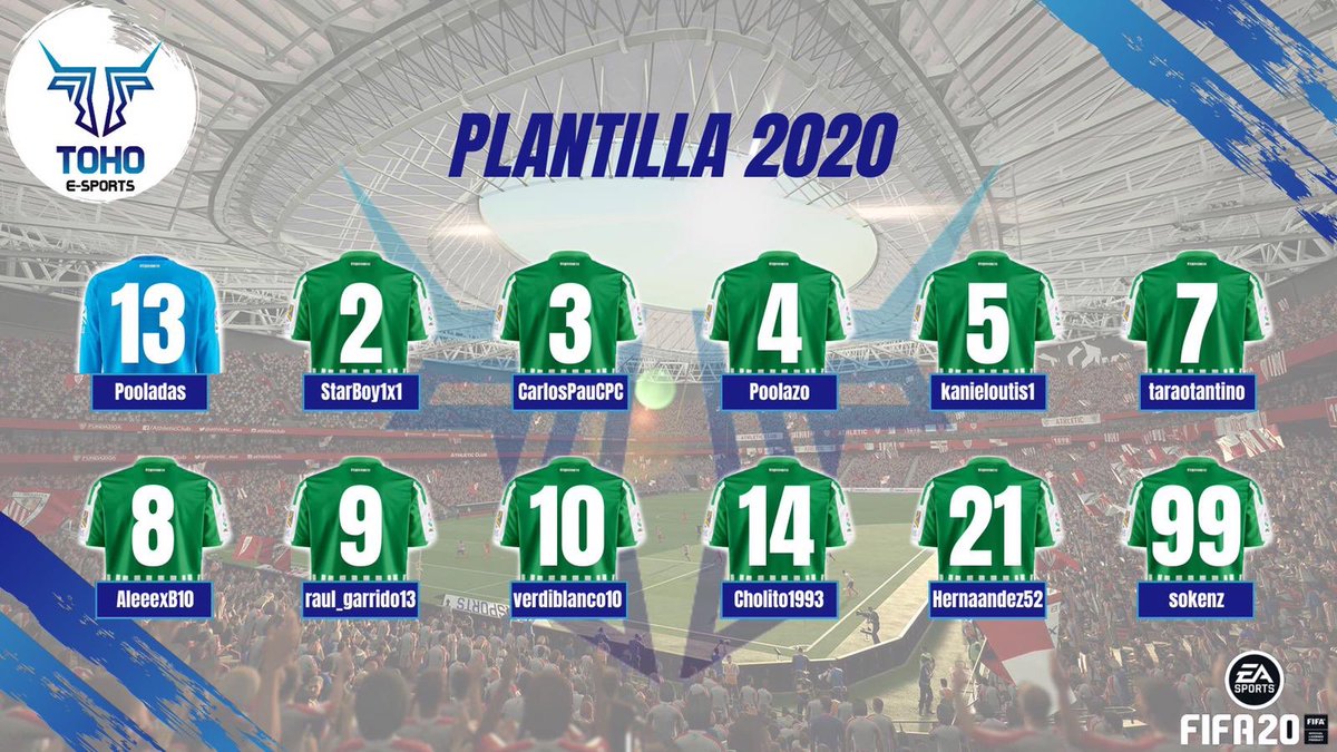 Os presentamos a la plantilla del nuevo proyecto.
Toho eSports plantilla 2020
#SomosToho