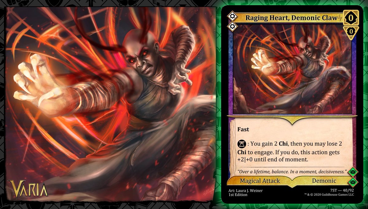 PlayVaria's tweet photo. 😈Hellish😈

Punch with the power of the seven depths of hell. 

As a Mystic Monk, you'll sting like a demon, flying across the battlefield with wrath on your mind and rage in your soul.

https://t.co/e5yW4y4Rrw

Art: 
@EllyettWee https://t.co/ti7hZ3w5WZ