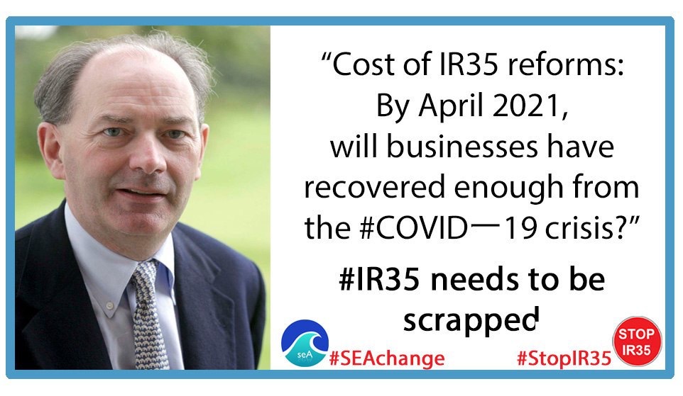 StopIR35's tweet photo. MPs @pauljholmes @peter_aldous please write to @RishiSunak to hold a #IR35review #StopIR35
@LordsEconCom asks ‘By April 2021, will businesses have recovered enough from the #COVIDー19 crisis to be able to bear the additional burden imposed by the new off-payroll working rules?’ https://t.co/5edrS1CrzZ