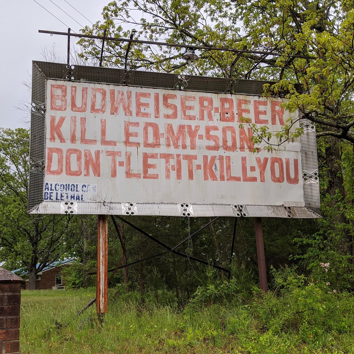 Budweiser Beer Killed My Son billboard 

#budweiser #thisbudsforyou #thekingofbeers #kingofbeers #sign #signage #diy #diybillboard #sogso #greensboronc #greensboro #billboard