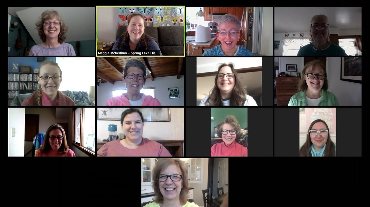 The circulation staff is working hard behind the scenes, making sure we'll be prepared once we re-open! #librarystaff #nationallibraryweek