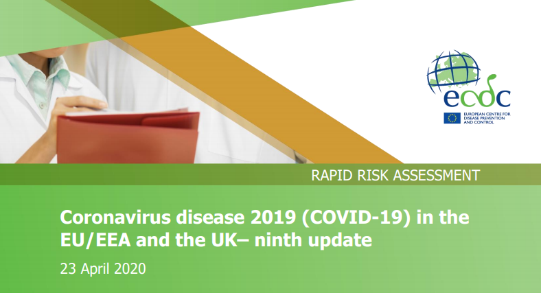 ECDC_EU's tweet photo. #JustPublished! 

9th #ECDC Rapid Risk Assessment on #COVID19 pandemic:
 
-Initial wave of transmission appears to have passed its peak in 20 🇪🇺 countries.
-Lifting measures too quickly may cause resurgence of sustained community transmission.

Read more: https://t.co/kdXk7EAhJ2 https://t.co/Dk4g6CLb9G