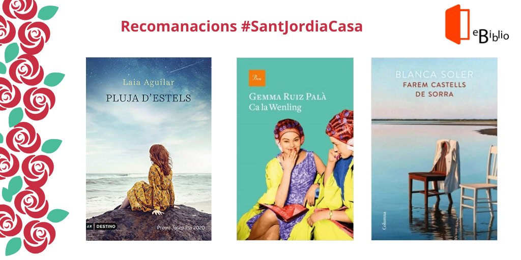 Avui #usrecomanem tres novel·les en català que trobareu a  #Ebiblio per gaudir del #SantJordiaCasa #Ripollet
catalunya.ebiblio.es
