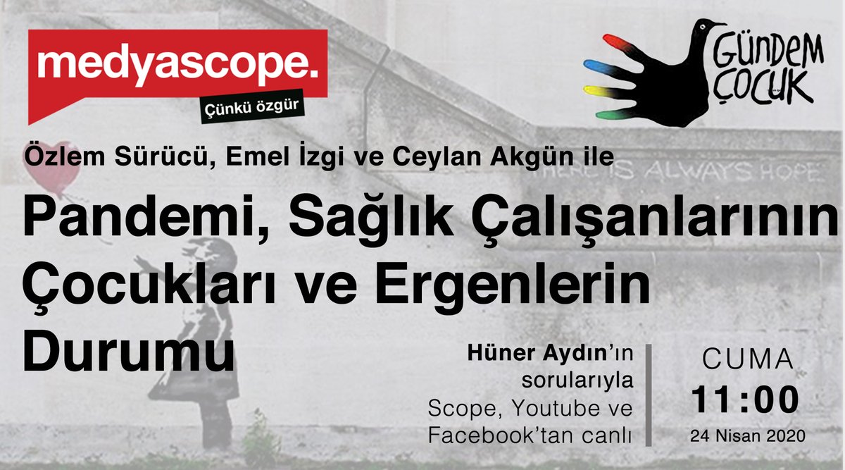 Gündem Çocuk'un yarınki konusu Pandemi, Sağlık Çalışanlarının Çocukları ve Ergenler, Hüner Aydın'ın konukları Çocuk ve Ergen Psikiyatrisi Uzmanı Özlem Sürücü, Psikolog Emel İzgi Demir ve Psikolog Ceylan Akgün

<a href="/gundemcocuk/">Gündem Çocuk</a> @cocugunkurgusu <a href="/drozlemsurucu/">Dr. Özlem Sürücü</a> <a href="/akguncnnn/">ceylan</a> @emel_izgidemir