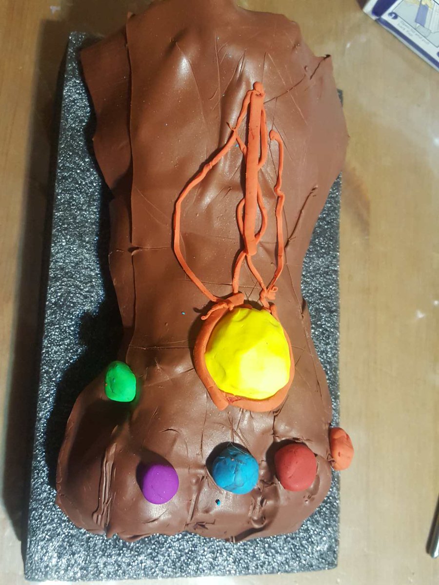 SHU_LizL's tweet photo. First @geolsoc #geobakeoff #geomakeoff entry from #TeamHouseRaptor fimo infinity gauntlet https://t.co/pJ2QC6l1RJ