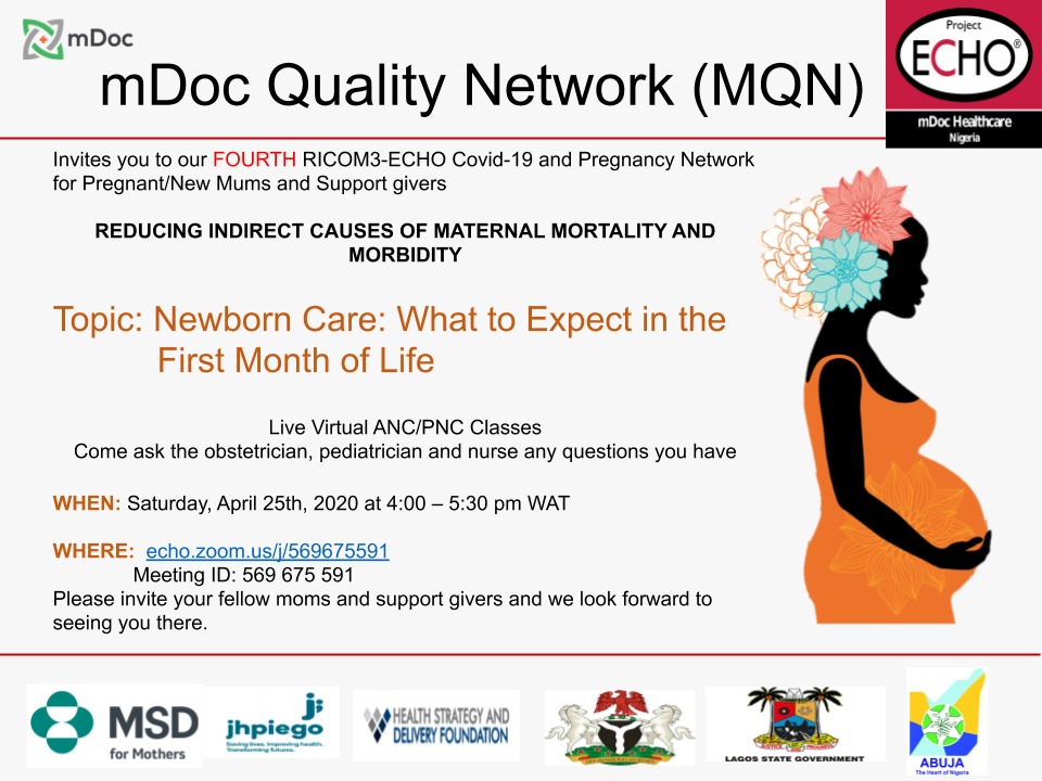 The arrival of a #newborn changes a mum’s life forever! It’s normal for a #mum to find herself at a loss from time to time. 

What should new mums know about their newborns in the first month of life?

#COVID19AndPregnancy #RICOM3Nigeria