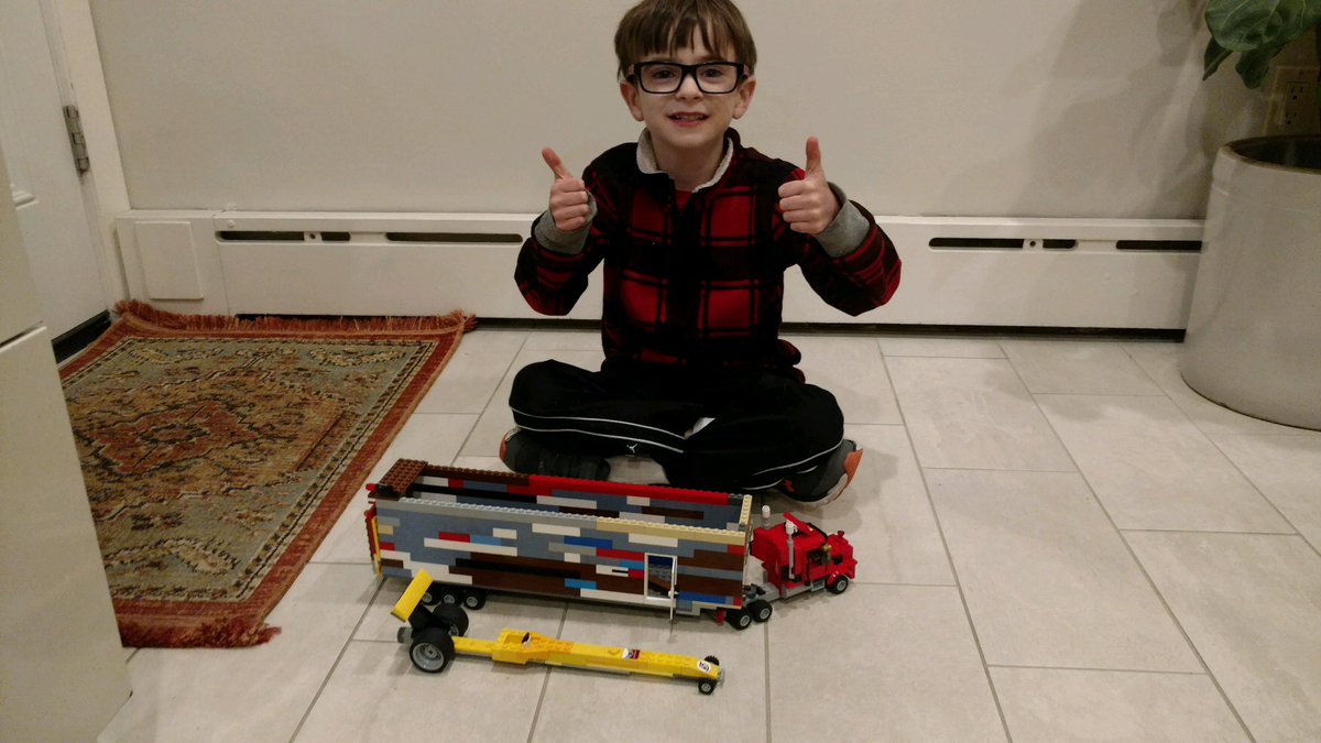 Finke_racing's tweet photo. One of our cutest little fans Sam built his version of our trailer &amp; race car out of Legos. The little fans are the best. https://t.co/txhrL1LzHu