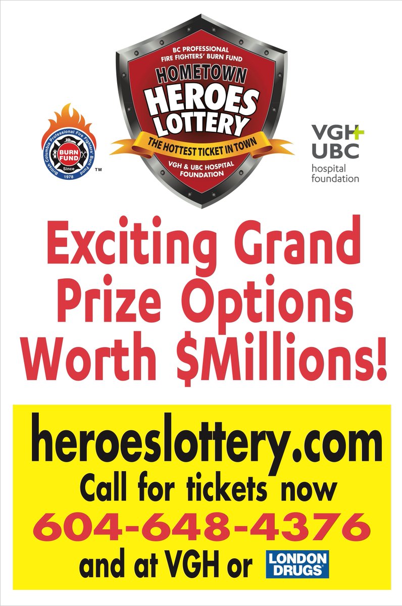 2874Iaff's tweet photo. Hometown Heroes Lottery is back again!
This is one of the largest fundraisers for the Burn Fund, which supports programs for burn survivor services and firefighter resiliency.
#SquamishFire #homehownheroeslottery #bcburnfund #burnsurvivors #resiliency https://t.co/dkFiupOxHm