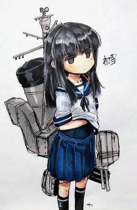 「学生服 たくし上げ黒ビキニ」のTwitter画像/イラスト(新着)