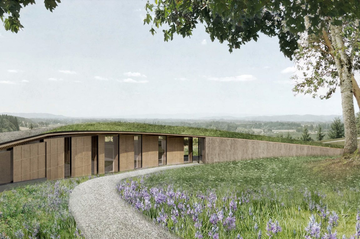 KloshGroup's tweet photo. We're loving these renderings of the new Abbott Claim tasting room! Our team is working with @AlliedWorks architects and Schommer &amp; Sons to bring the tasting room to you by late 2021! https://t.co/xvXCmql3Lp