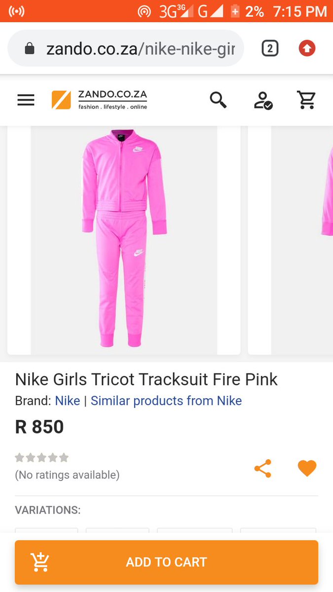 zando nike tracksuits