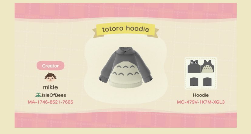 acnhcult's tweet photo. here’s some adorable my neighbour totoro pro design code finds i discovered!! #studioghibli #anime #AnimalCrossingNewHorizons #acnh #animalcrossing https://t.co/Hckv6IInSF